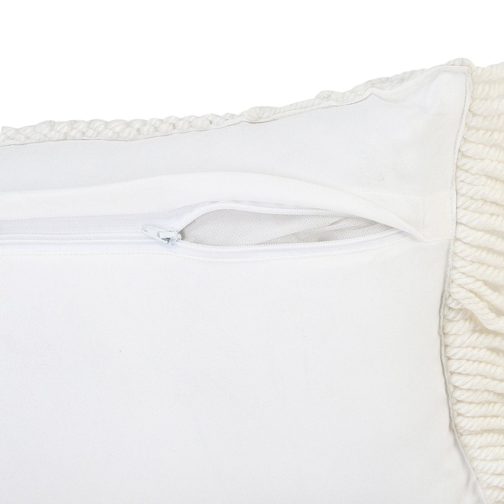 24" X 24" White Zippered Tropical Indoor Outdoor Throw Pillow — view 14