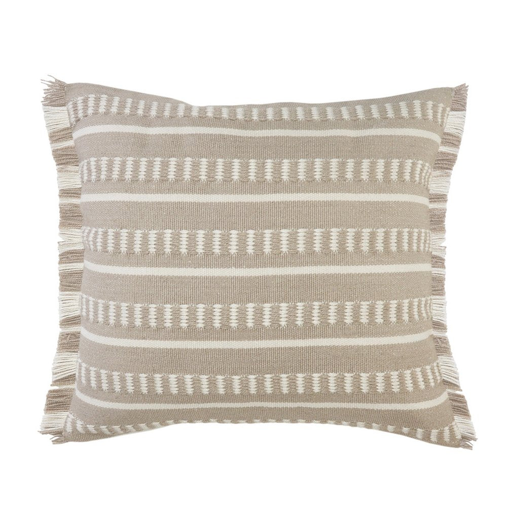 24" X 24" Tan Zippered Coastal Indoor Outdoor Throw Pillow HomeRoots