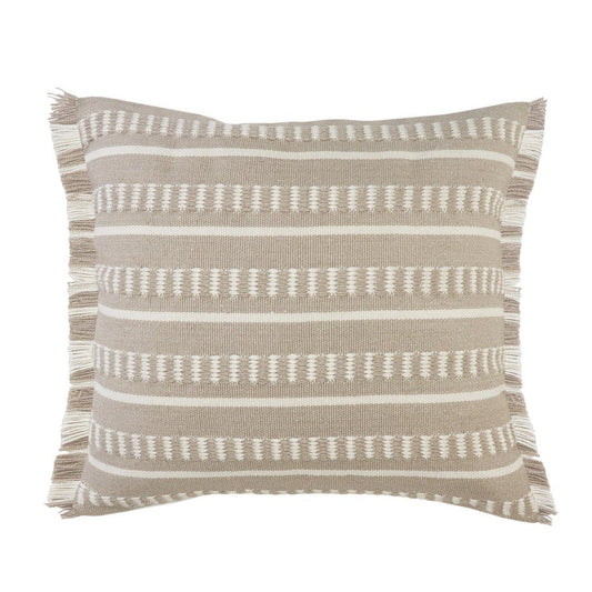 24" X 24" Tan Zippered Coastal Indoor Outdoor Throw Pillow HomeRoots