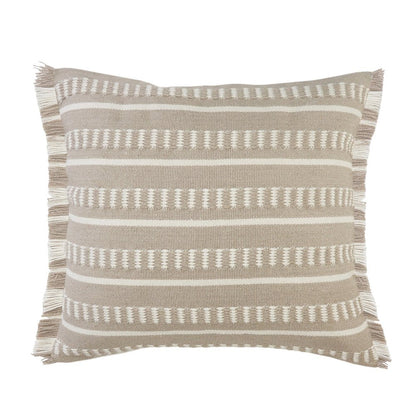 24" X 24" Tan Zippered Coastal Indoor Outdoor Throw Pillow HomeRoots