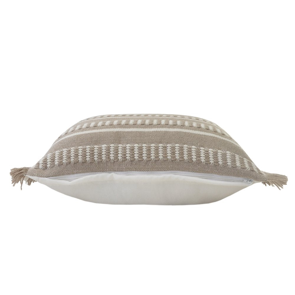 24" X 24" Tan Zippered Coastal Indoor Outdoor Throw Pillow HomeRoots