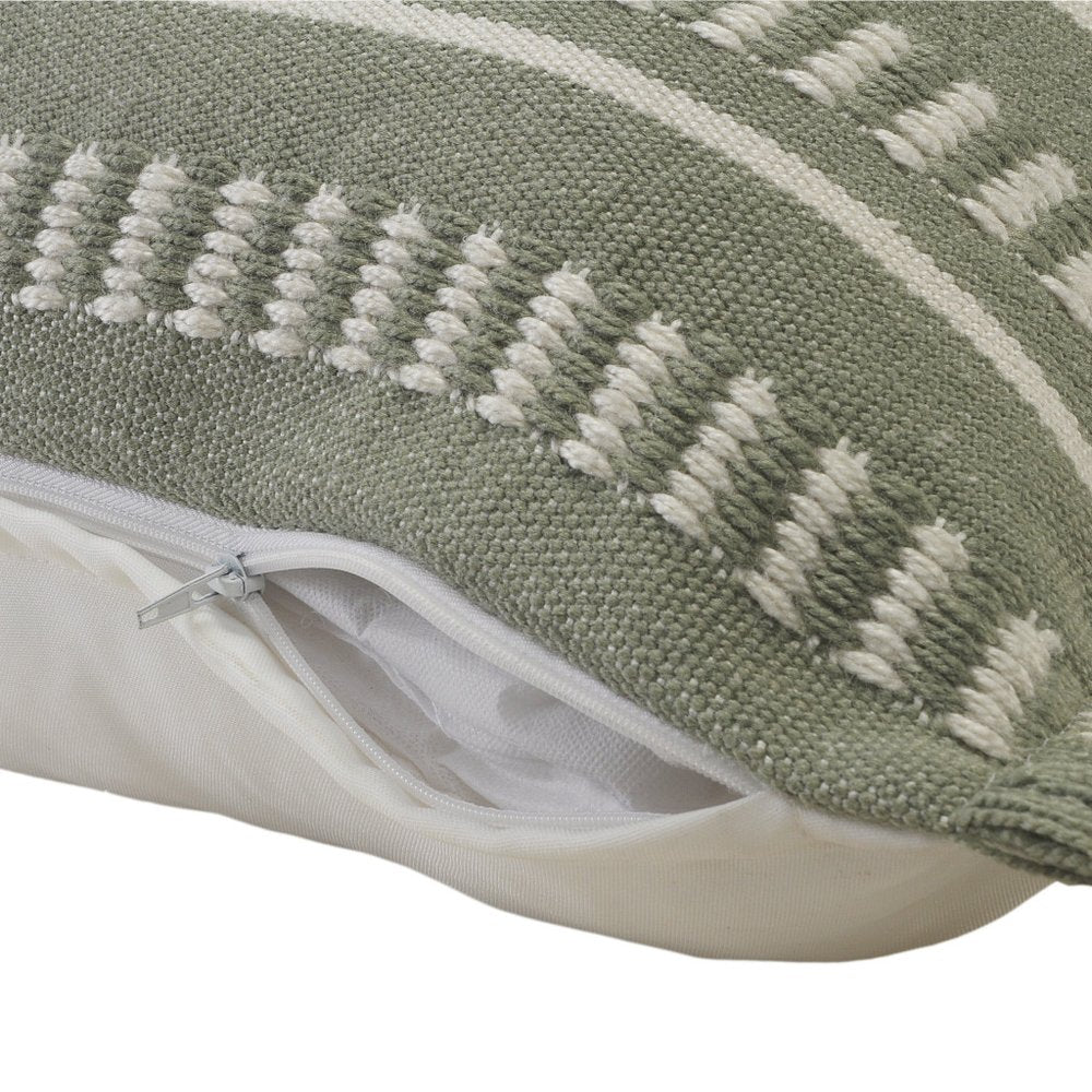 24" X 24" Green Zippered Coastal Indoor Outdoor Throw Pillow HomeRoots