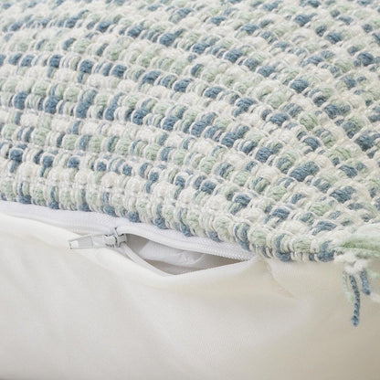24" X 24" Blue Zippered Coastal Indoor Outdoor Throw Pillow HomeRoots