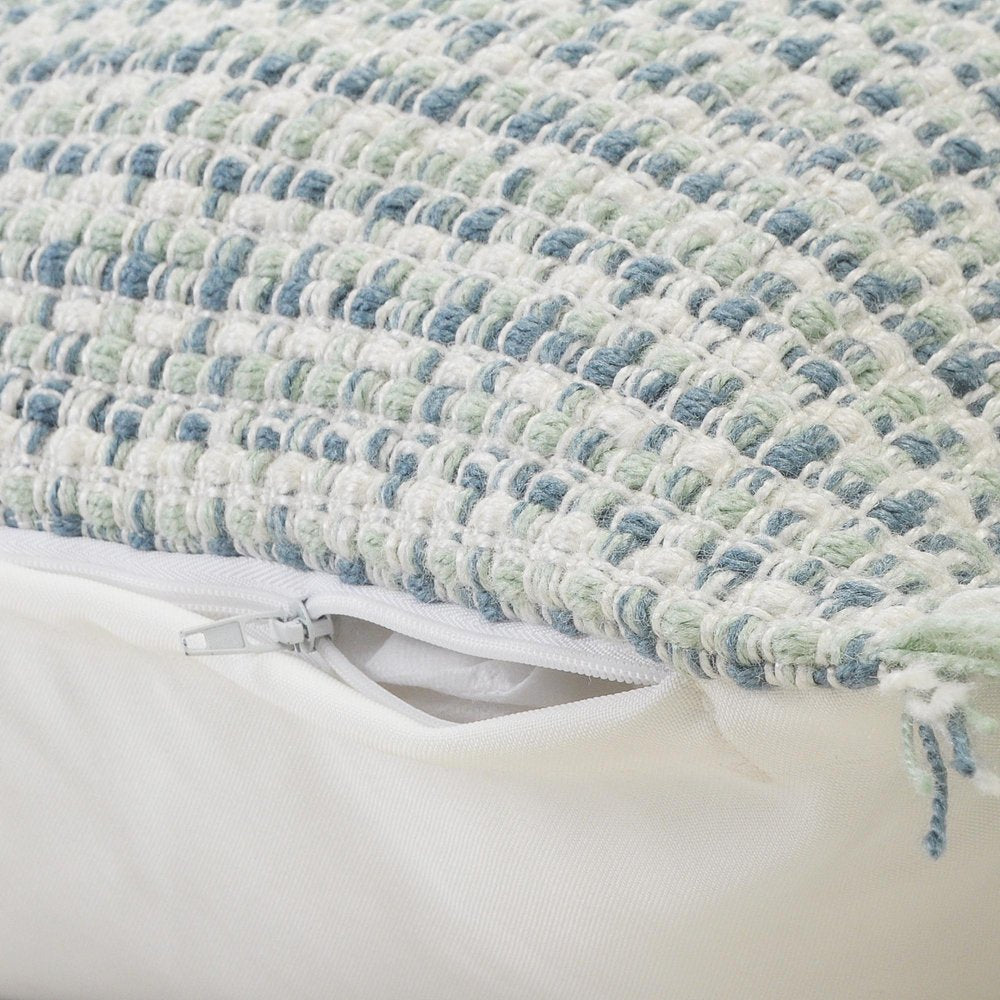 24" X 24" Blue Zippered Coastal Indoor Outdoor Throw Pillow HomeRoots