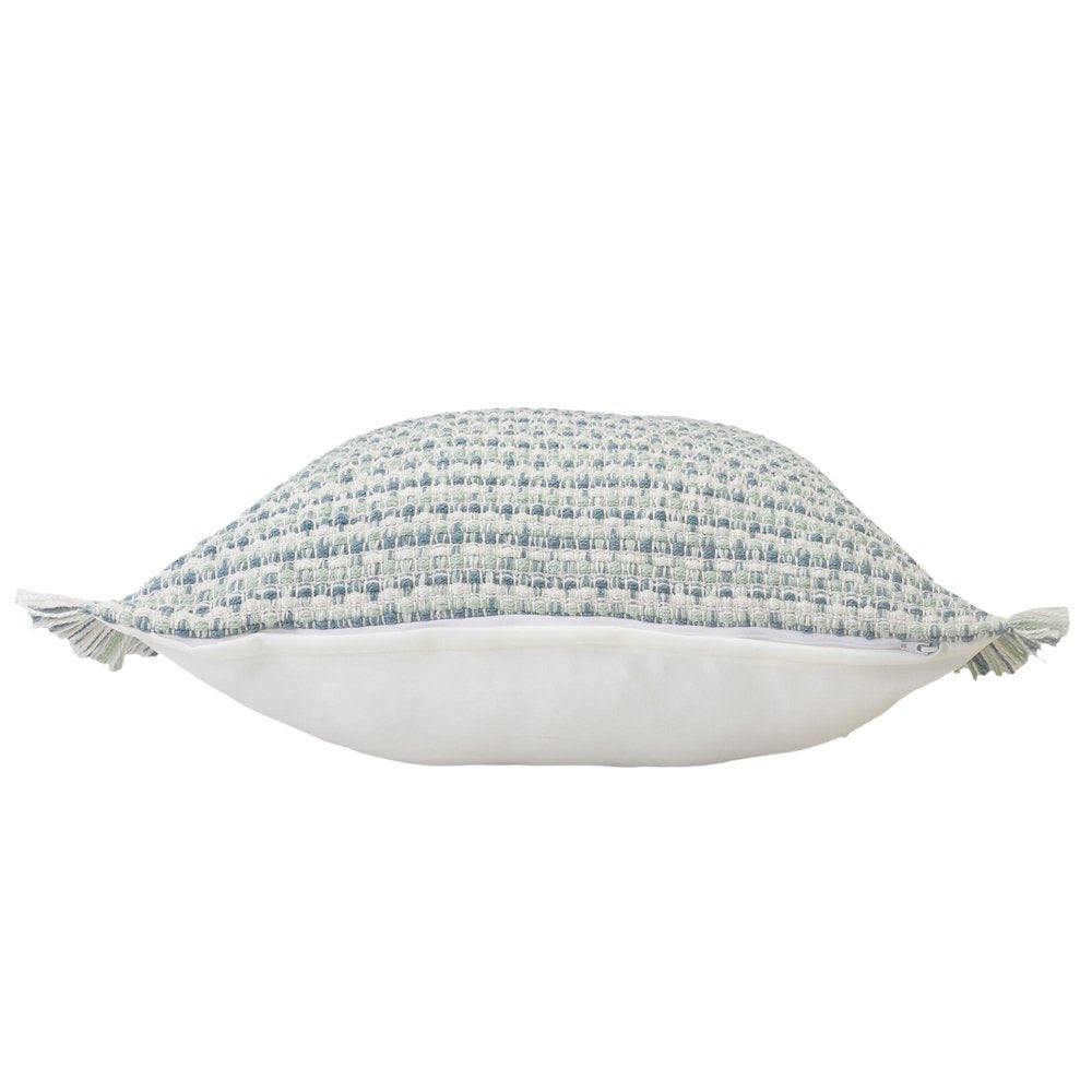 24" X 24" Blue Zippered Coastal Indoor Outdoor Throw Pillow HomeRoots