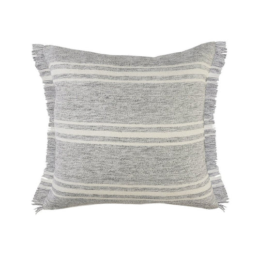 24" X 24" Gray Zippered Geometric Indoor Outdoor Throw Pillow HomeRoots