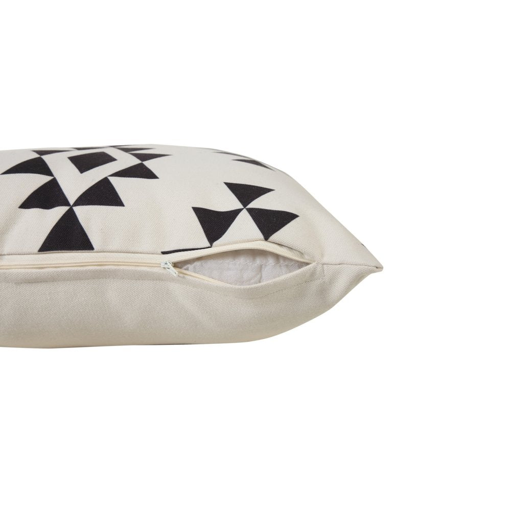 20" X 20" Black Zippered Southwestern Indoor Outdoor Throw Pillow — view 3