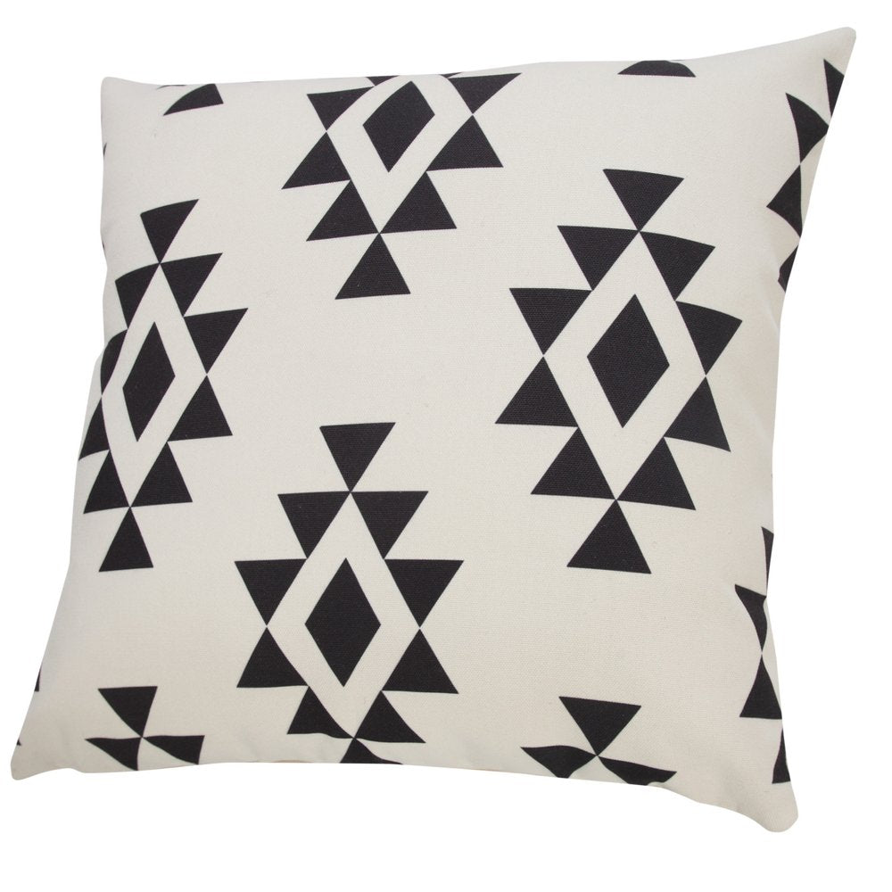20" X 20" Black Zippered Southwestern Indoor Outdoor Throw Pillow — view 5