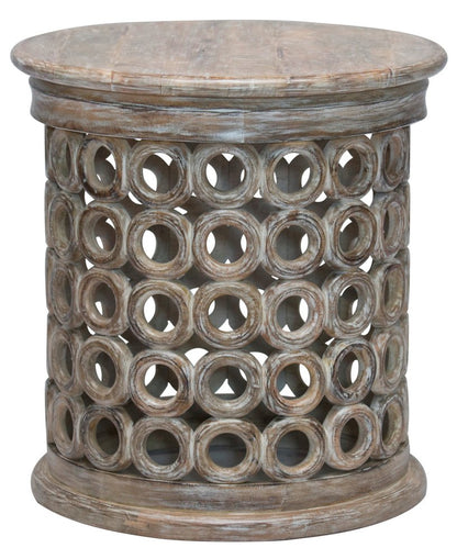24" Brown Solid Wood Round End Table HomeRoots