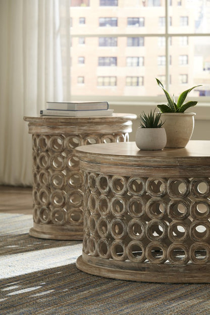 24" Brown Solid Wood Round End Table HomeRoots