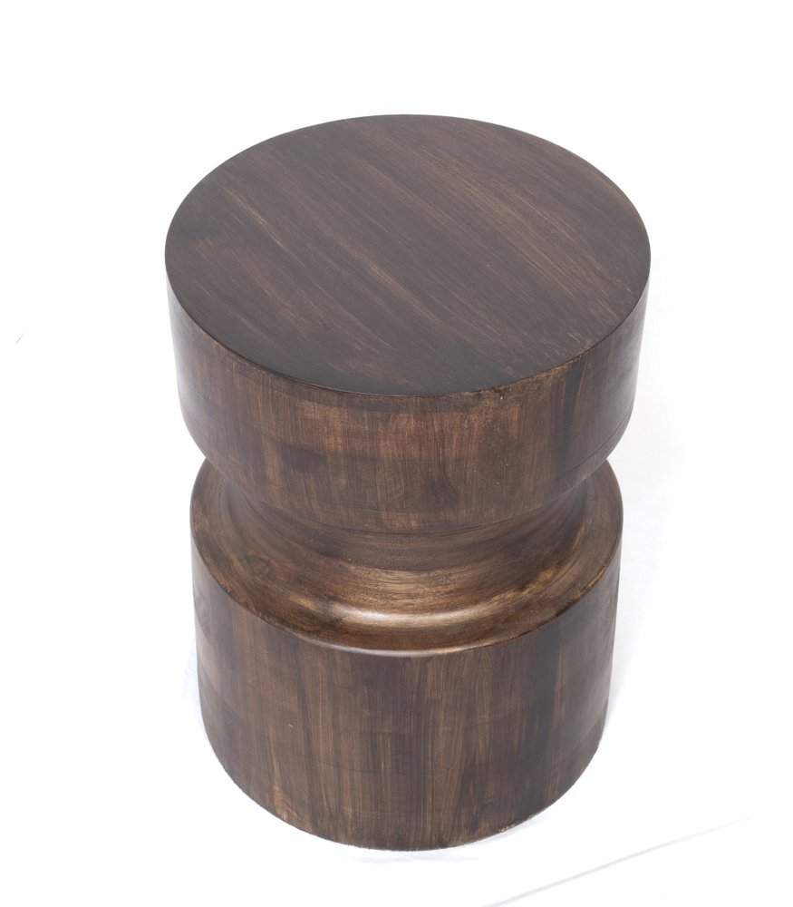 16" Brown Solid Wood Round End Table HomeRoots
