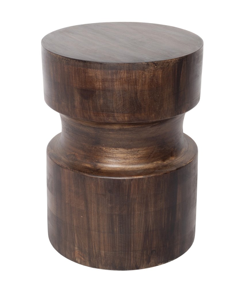16" Brown Solid Wood Round End Table HomeRoots