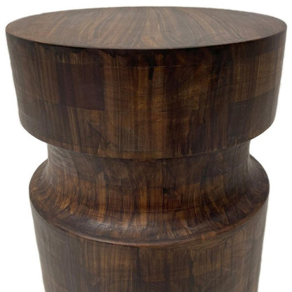 16" Brown Solid Wood Round End Table HomeRoots