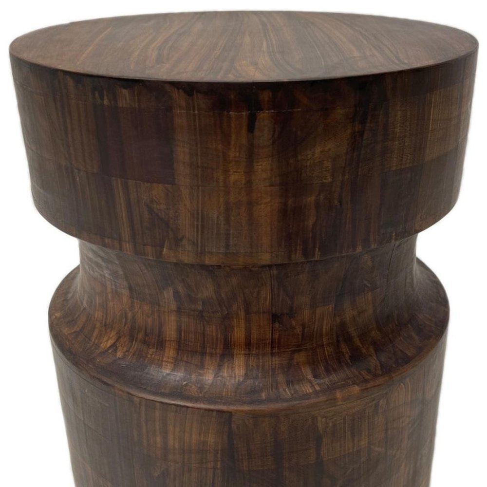 16" Brown Solid Wood Round End Table HomeRoots