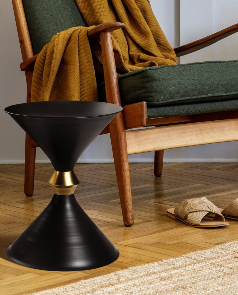 18" Black Iron End Table — view 5