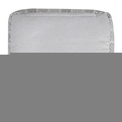 18" Gray And White Cotton Chevron Pouf Ottoman HomeRoots