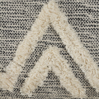 16" Gray Fabric Pouf Ottoman HomeRoots