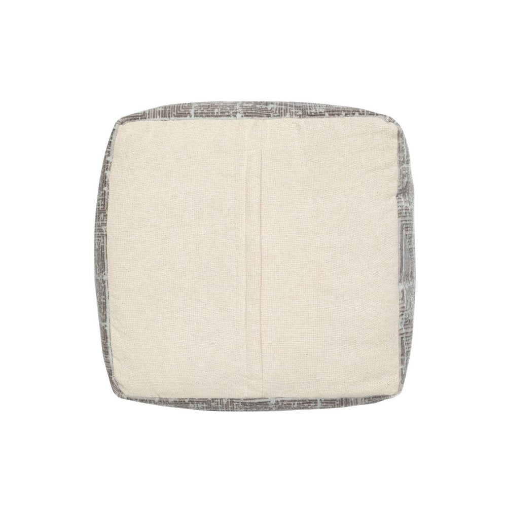 18" Gray Geometric Pouf Ottoman HomeRoots