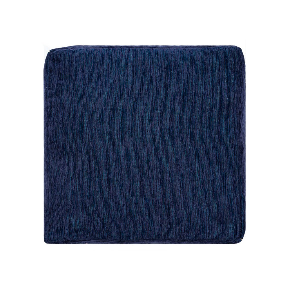 18" Blue Medallion Pouf Ottoman HomeRoots