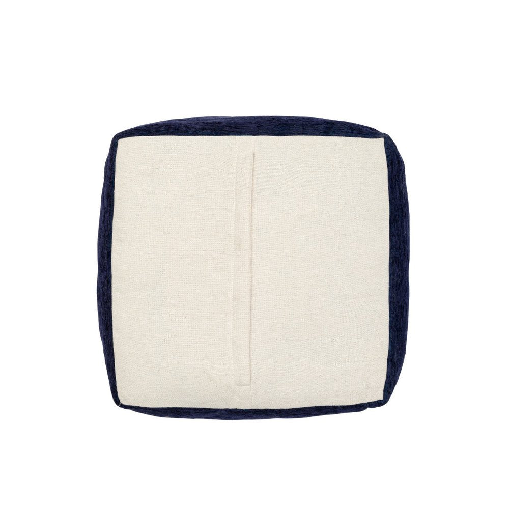 18" Blue Medallion Pouf Ottoman HomeRoots