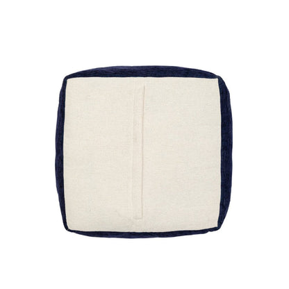 18" Blue Medallion Pouf Ottoman HomeRoots