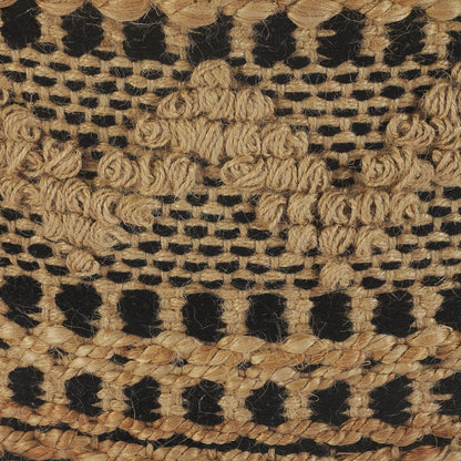 18" Tan Geometric Pouf Ottoman HomeRoots