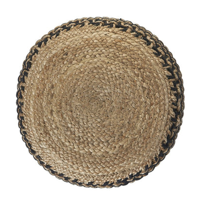 18" Tan Jute Ottoman HomeRoots