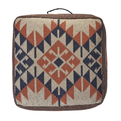 18" Brown Tribal Pouf Ottoman HomeRoots