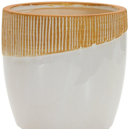 Brown 10 Ounce Round Pot Planter No additional pieces included HomeRoots