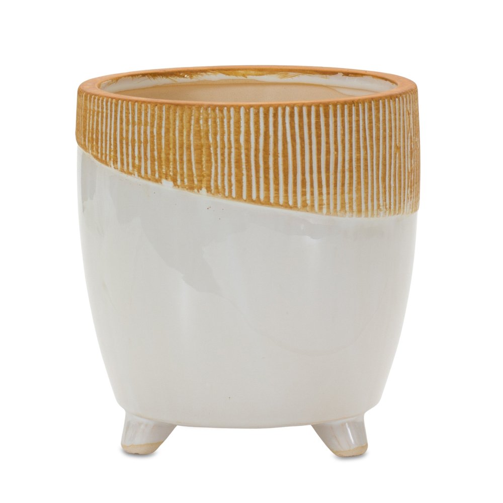 Brown 10 Ounce Round Pot Planter No additional pieces included HomeRoots