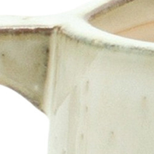 Beige Clay 5.54113 ounce Round Pot Planter HomeRoots