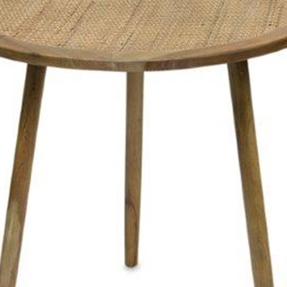 Set of Three 24" Brown Round End Tables HomeRoots