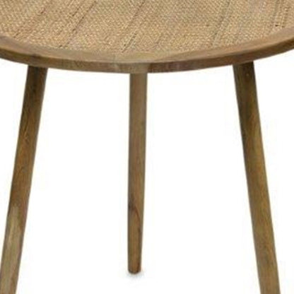 Set of Three 24" Brown Round End Tables HomeRoots
