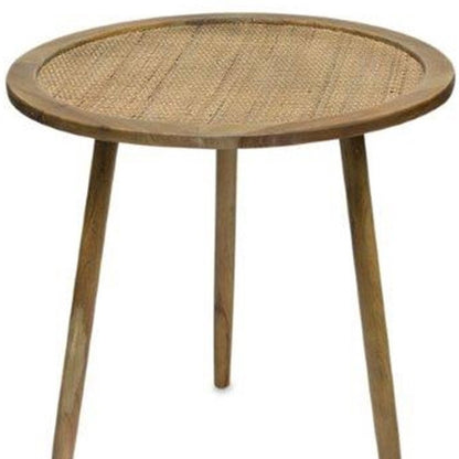 Set of Three 24" Brown Round End Tables HomeRoots