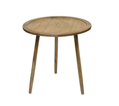 Set of Three 24" Brown Round End Tables