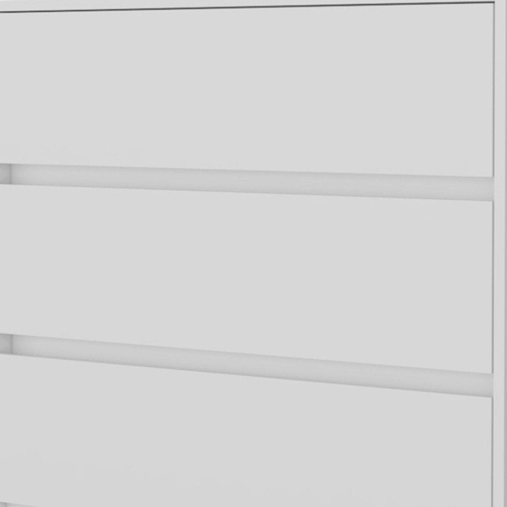 33" White Wood Three Drawer Dresser — view 4