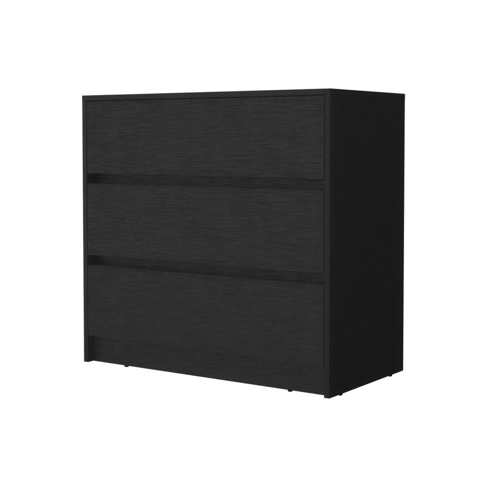 33" White Wood Three Drawer Dresser — view 8