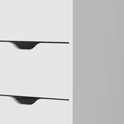 18" White Wood Five Drawer Dresser HomeRoots