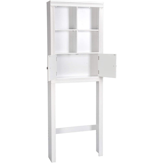 69" Espresso Wood Double Door Over-the-Toilet Storage