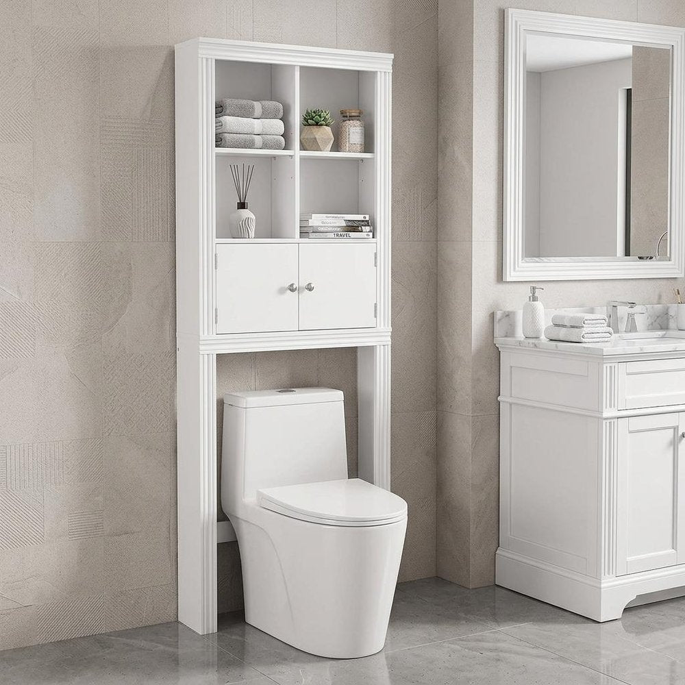 69" Espresso Wood Double Door Over-the-Toilet Storage — view 4