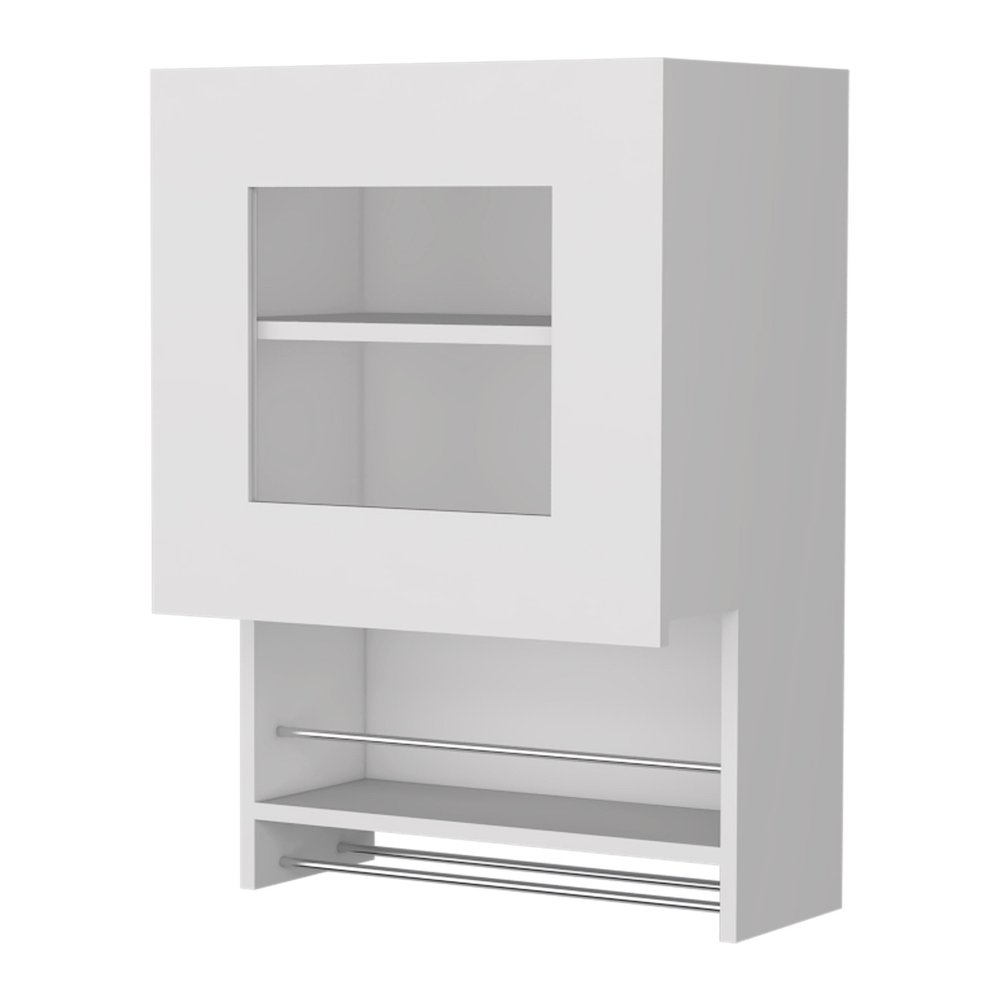 20" White Accent Cabinet With Two Shelves — view 1