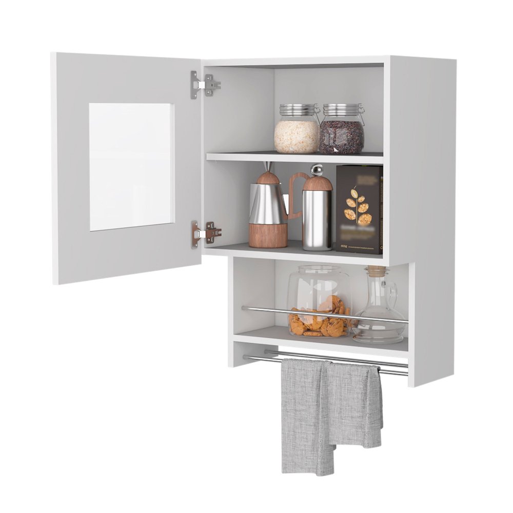 20" White Accent Cabinet With Two Shelves — view 2
