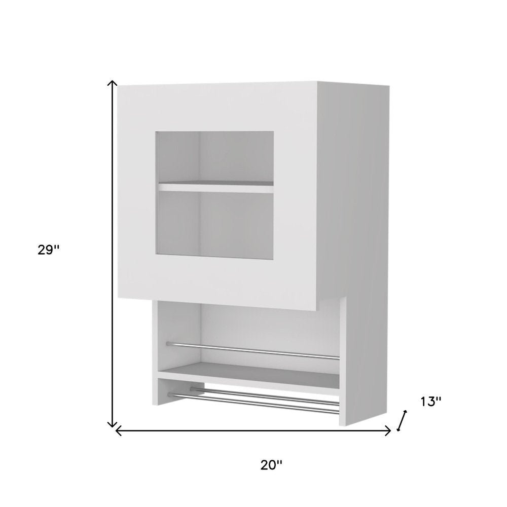 20" White Accent Cabinet With Two Shelves — view 4