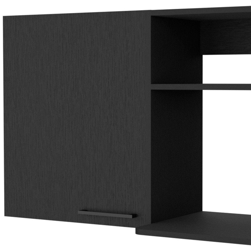 39" Black Accent Cabinet With Two Shelves — view 6