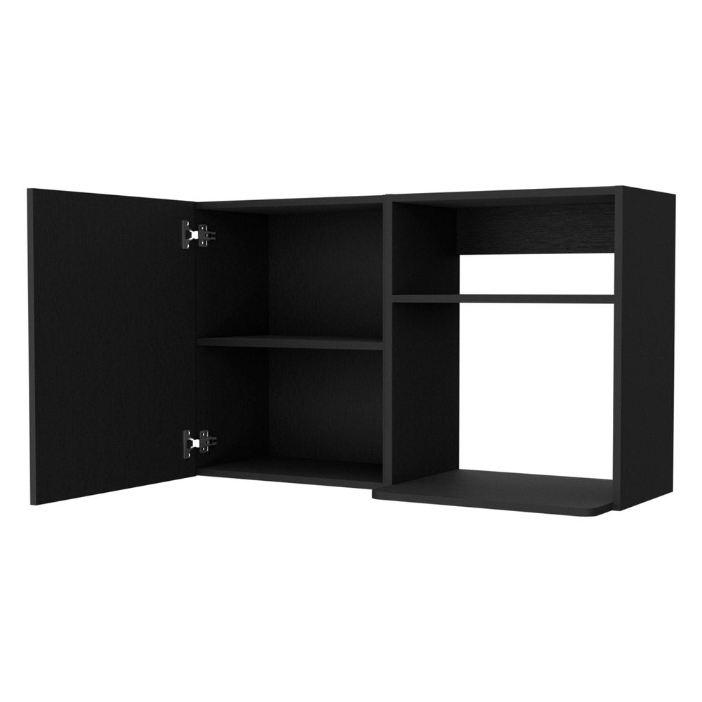39" Black Accent Cabinet With Two Shelves — view 2