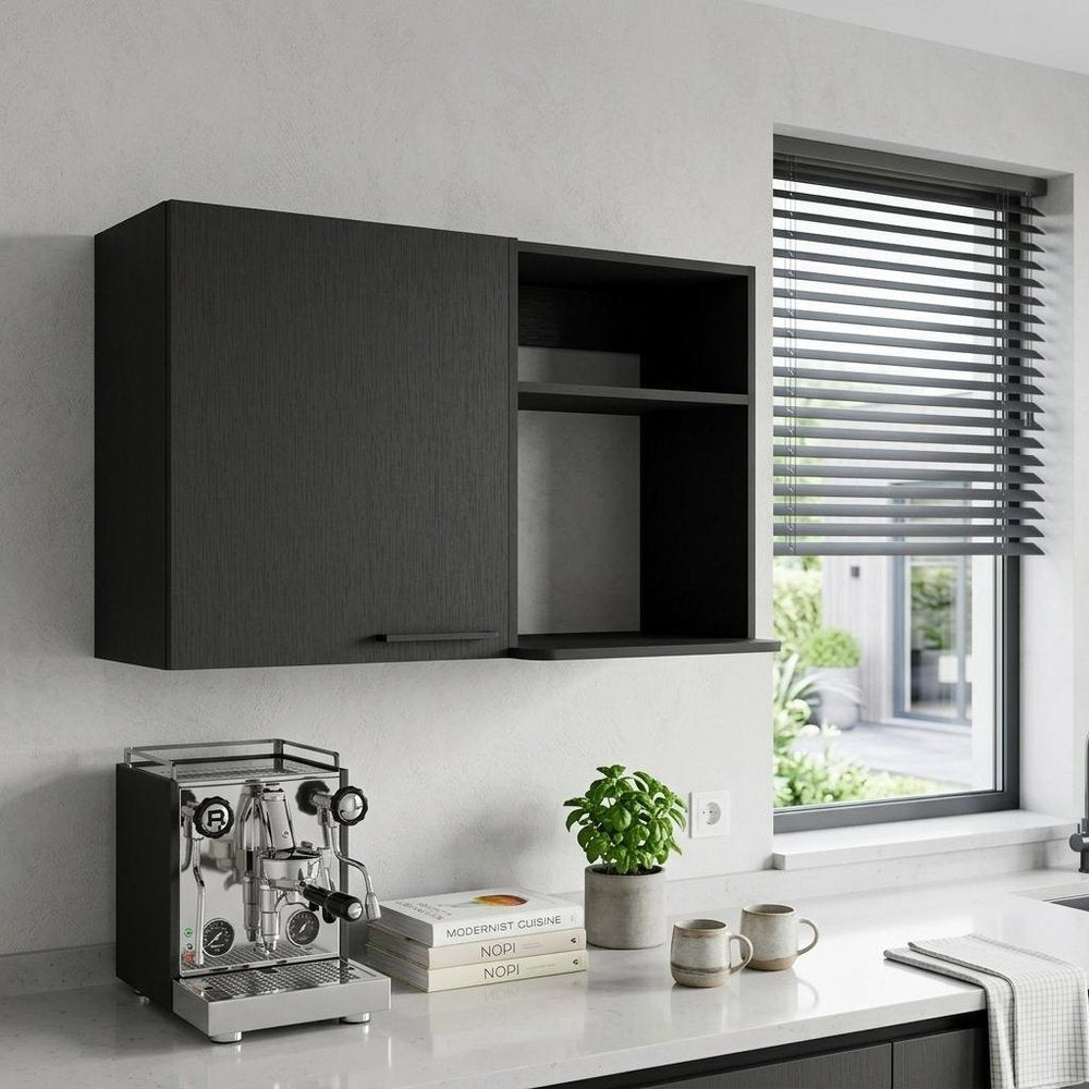 39" Black Accent Cabinet With Two Shelves — view 7