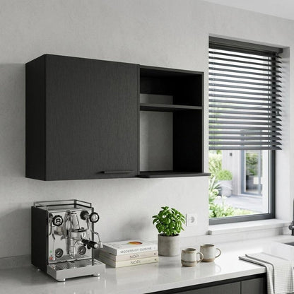 39" Black Accent Cabinet With Two Shelves