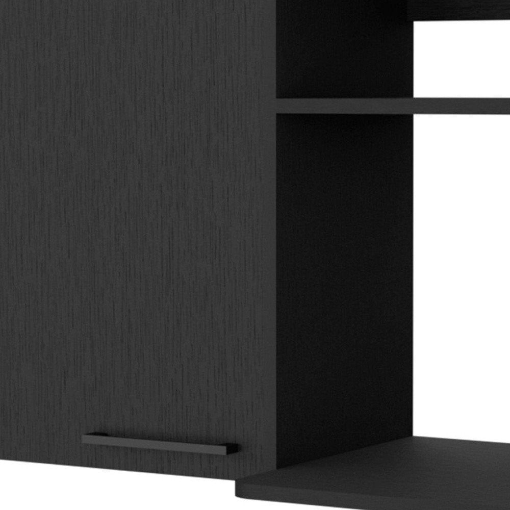 39" Black Accent Cabinet With Two Shelves — view 5