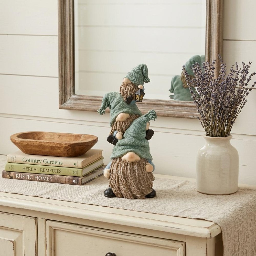 Set of Two 11" Blue and Green Polyresin Christmas Figurine Tabletop Sculpture HomeRoots
