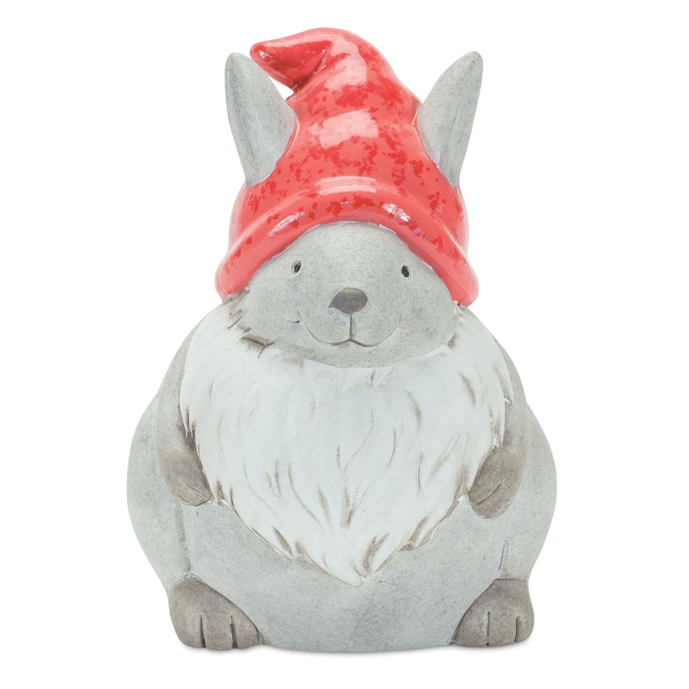 Set of Six Gray Terracotta Wildlife Gnomes HomeRoots